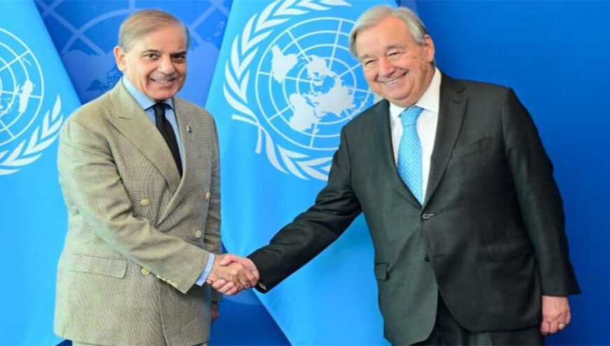 PM reaffirms Pakistan’s commitment to multilateralism in meeting with UN chief Guterres