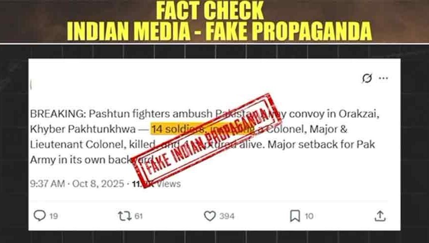 Pakistan slams Indian media’s attempts to fuel regional instability