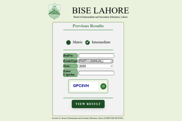 BISE Lahore announces HSSC-I results for 2025