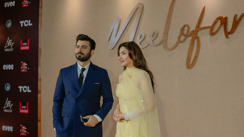 Fawad–Mahira duo shine at Neelofar song launch in Lahore