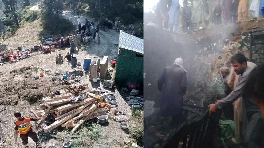 Two houses gutted in fire incidents in Shangla
