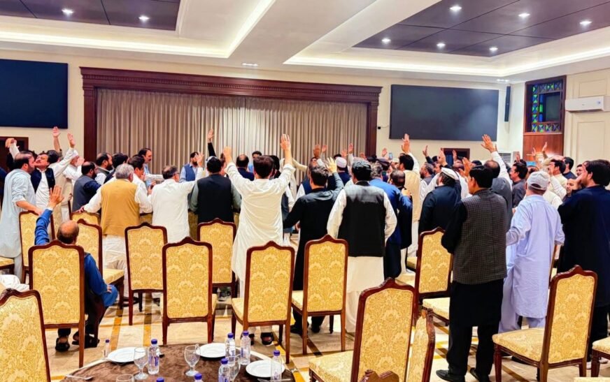 PTI lawmakers sworn to support Sohail Afridi ahead of CM vote