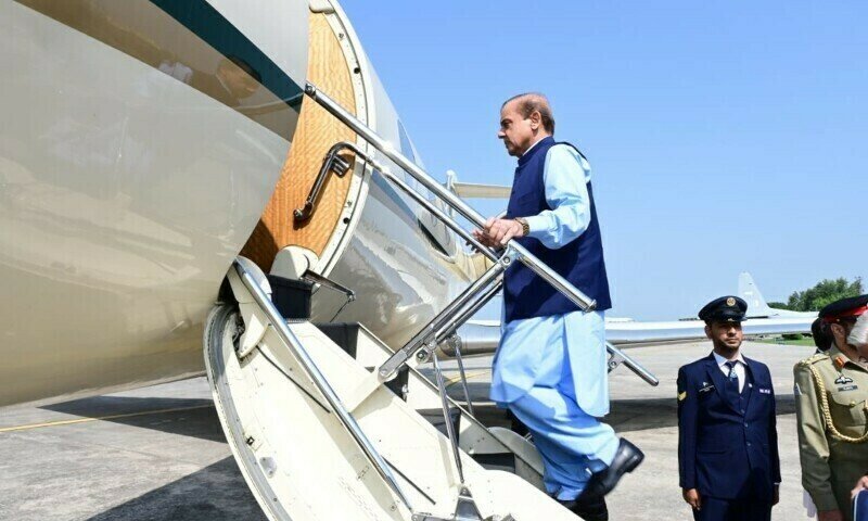 Prime Minister Shehbaz Sharif departs for Egypt