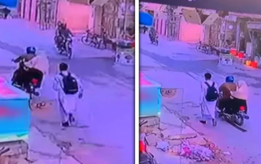 woman snatches mobile