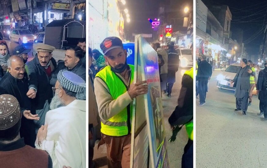 Swat Administration cracks down on illegal encroachments in Mingora Bazaar