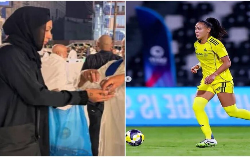 Brazilian footballer Kathleen Souza has embraced Islam and performed Umrah in Saudi Arabia, according to reports.
