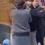 Pakistan Muslim League(N) leader and Minister for Kashmir Affairs, Engineer Ameer Muqam, left the venue before his speech when activists of Insaf Student Federation encircled him, alleging that he is promoting politics in educational institutions.