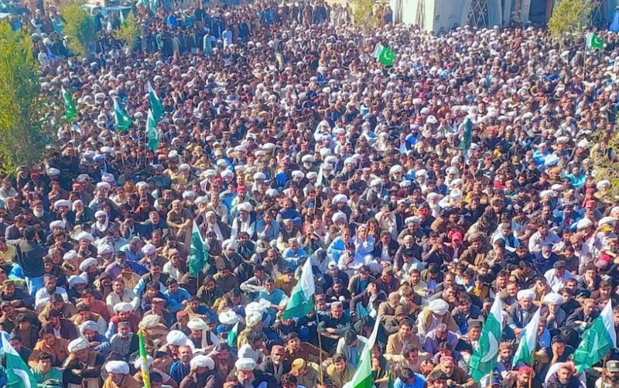Residents of Barkhan district in Balochistan took to the streets on Tuesday to rally in support of the security forces.