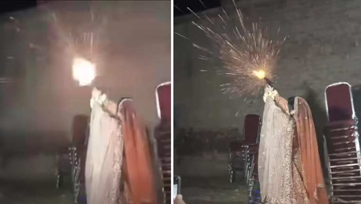 Bride arrested for firing during wedding ceremony, groom flees