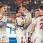 England won the Hockey World Cup Qualifier final against Pakistan by a score of 4-1 to become tournament champions