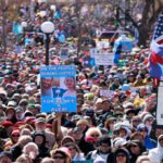 Mass protests broke out across the country on Saturday against President Donald Trump's decision to go to war with Iran, with an estimated 7 million people taking to the streets.