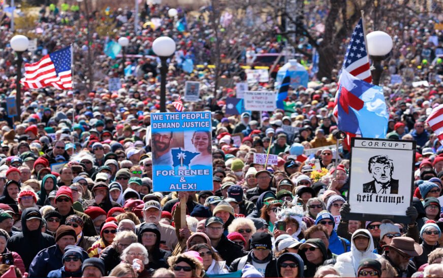 Mass protests broke out across the country on Saturday against President Donald Trump's decision to go to war with Iran, with an estimated 7 million people taking to the streets.
