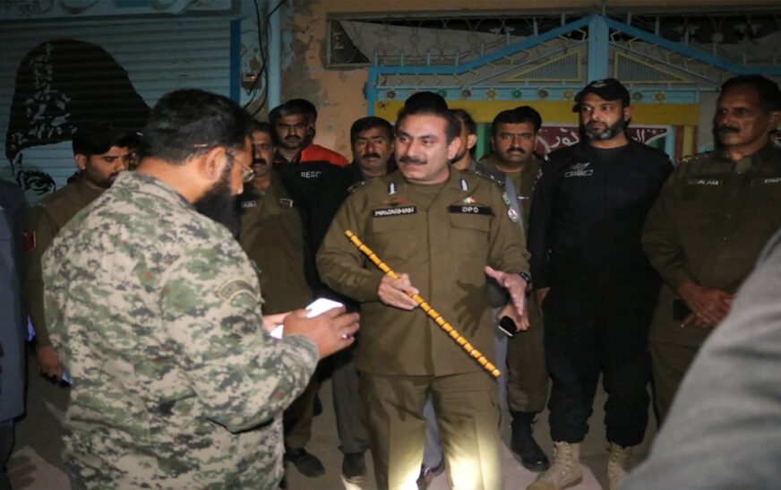 A drone, whose origin remains unclear, crashed in Fateh Jang, prompting an immediate visit to the crash site by DPO, Sardar Moarhan Khan.