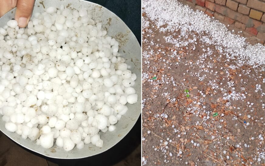 Rain and hailstorm in Kp