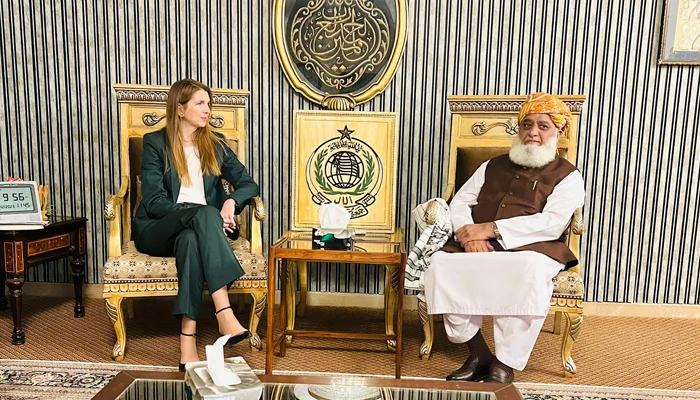 British Ambassador Jane Marriott meets Maulana Fazlur Rehman