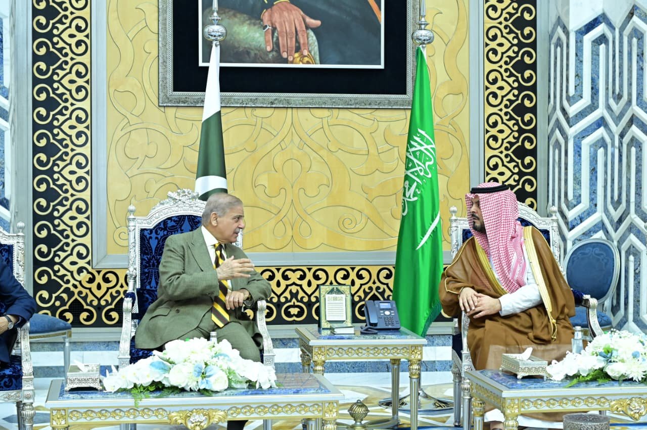 Prime Minister Shehbaz Sharif arrives in Saudi Arabia with delegation