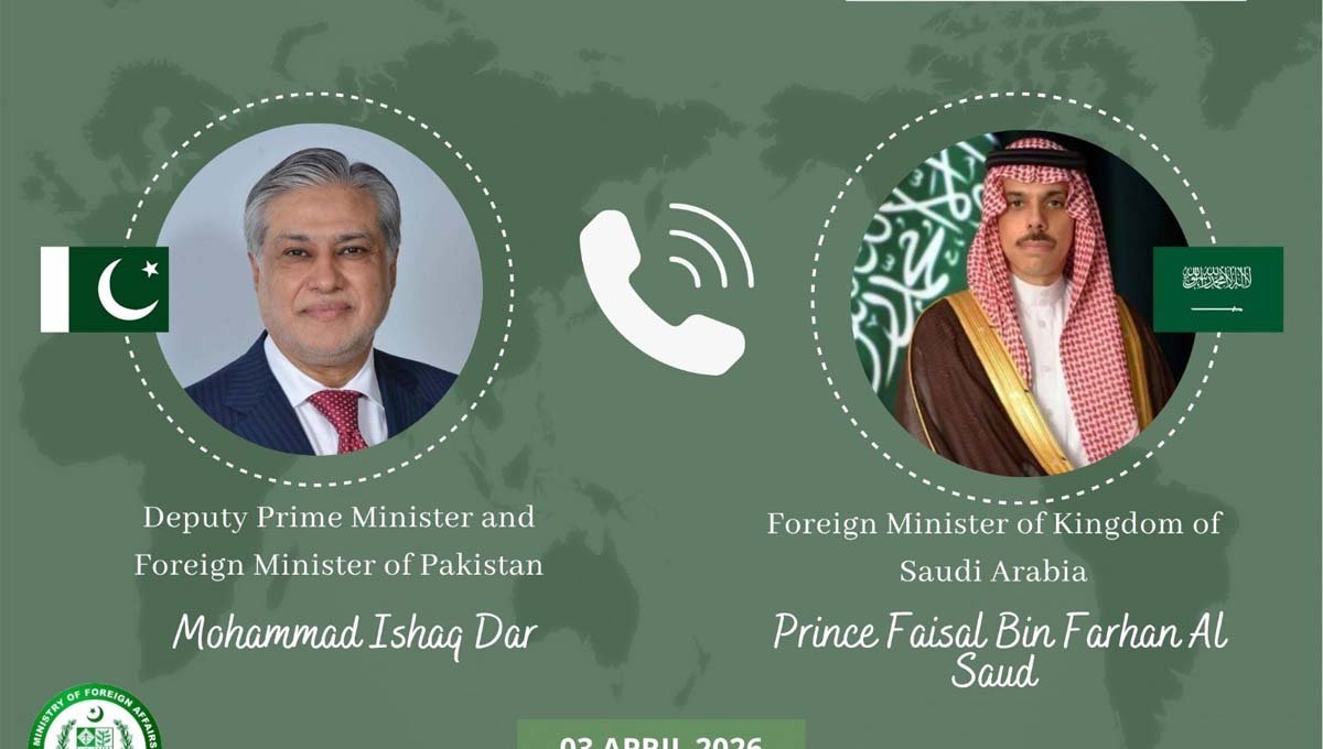 Ishaq Dar contacts Saudi FM Faisal bin Farhan, discusses peace initiative