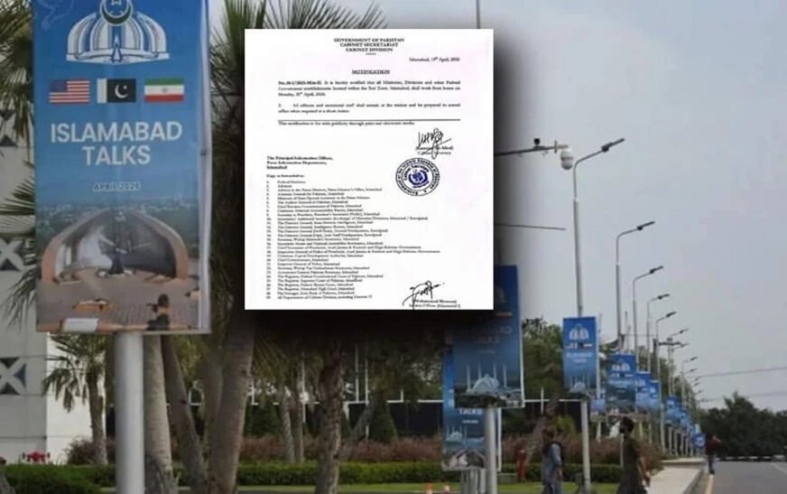 The federal government has made a significant decision to temporarily enforce a work-from-home policy for employees in government offices located within Islamabad’s Red Zone.