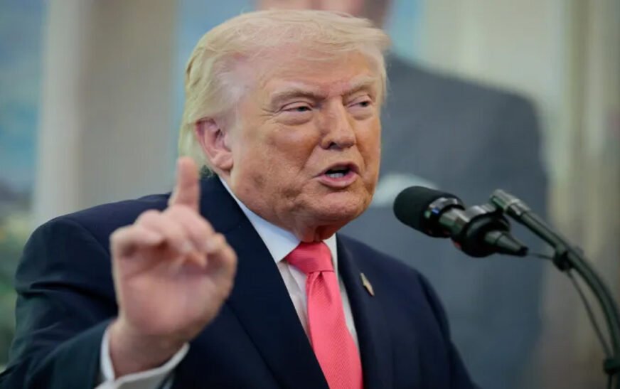 Donald Trump has said that the Strait of Hormuz will automatically reopen once the US military exits the region.