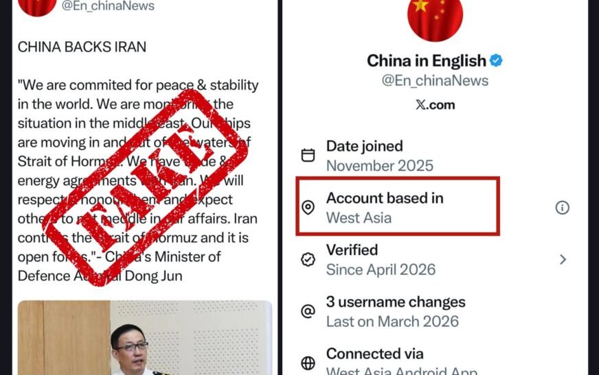 Fake X account “China in English” spreads false news to create sensationalism