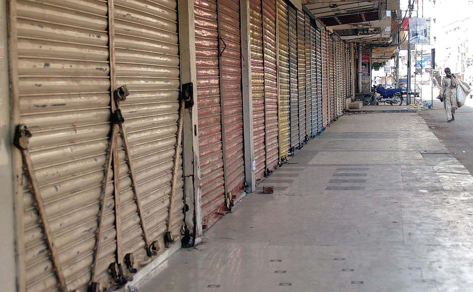 Complete shutter down strike in Bannu today