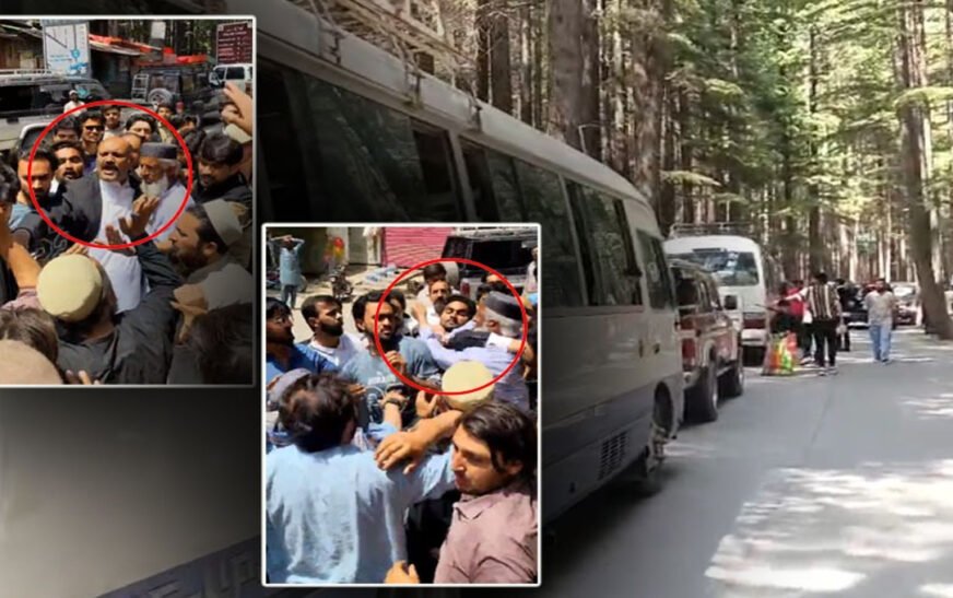 A group of tourists returning from Saidu Sharif and other cities was forced to turn back in Kalam after alleged obstruction by members of the local Jeep Association, officials and eyewitnesses reported.