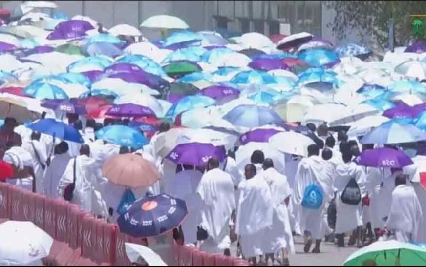 Millions from around the world have begun the Hajj pilgrimage rituals, with pilgrims moving towards Mina, the “city of tents,” marking the start of the annual spiritual journey.