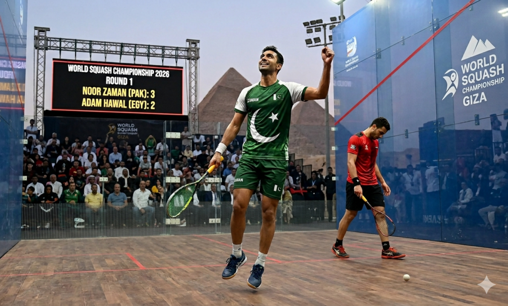 Pakistan Noor Zaman qualify for second round of World Squash Championship 2026