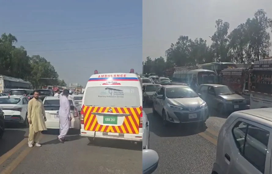 Chief Minister Sohail Afridi’s convoy stopped at Islamabad entry, motorway traffic badly affected