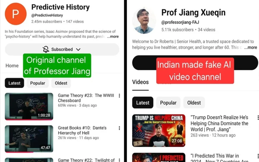 India’s anti-Pakistan propaganda through fake AI channel of Professor Jiang exposed