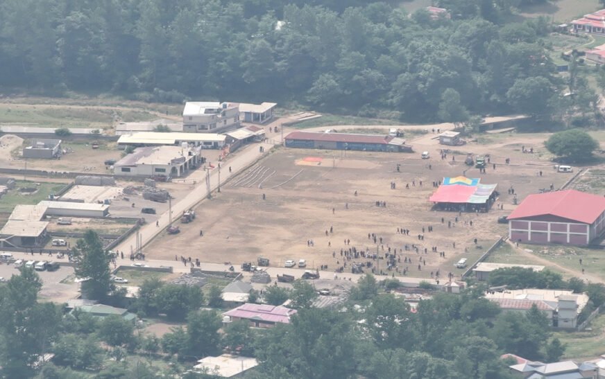A protest organized by the Joint Awami Action Committee (JAAC) in the Eidgah area of Rawalakot witnessed a comparatively low turnout, with visible empty seating arrangements noted at the venue, according to on-ground observations.