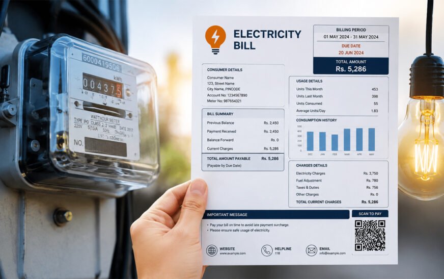 The government has launched a new simplified format of electricity bills across the country with an aim to enhance transparency in terms of consumers’ monthly electricity bill payments.