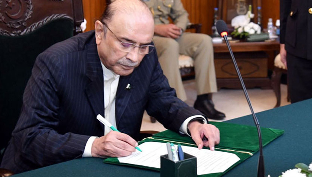 President Zardari Approves Finance Bill 2026–27