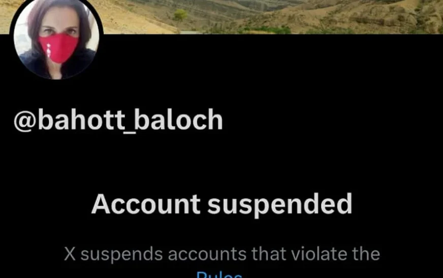 India-backed anti-Pakistan Bahot Baloch account perminentaly removed from X