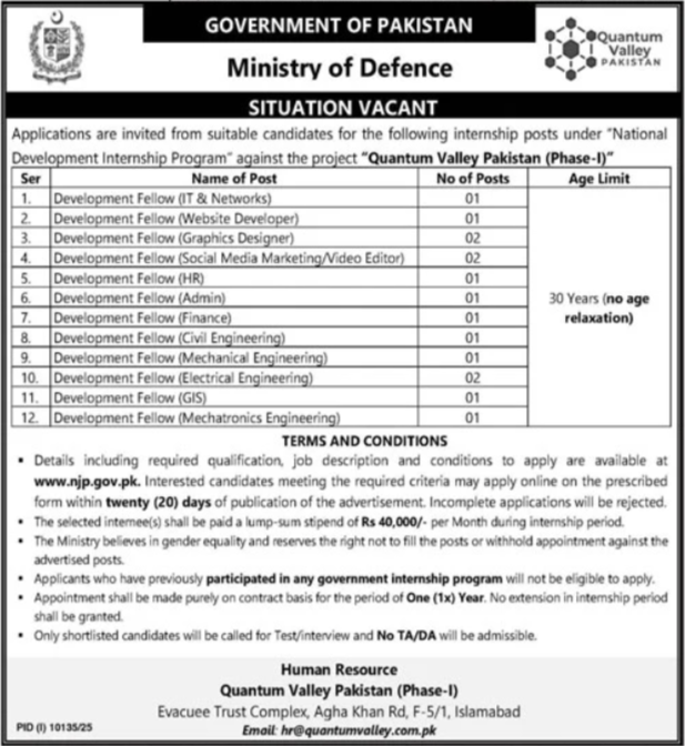 Ministry of Defense announces jobs,check latest updates here