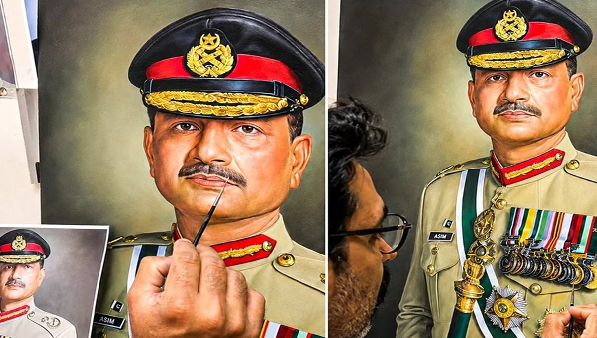 Portrait of Field Marshal Syed Asim Munir Goes Viral on Social Media, Draws Praise for Artist’s Skill