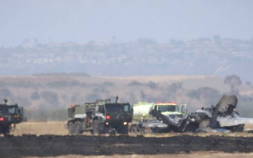 US F-35B fighter jet crashes in San Diego, California