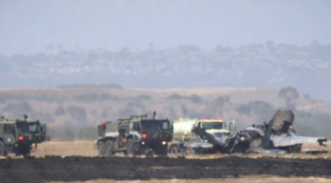 US F-35B fighter jet crashes in San Diego, California