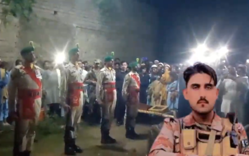 Funeral Prayers of Army Soldier Rehman Ali Shaheed Offered in Swabi