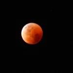 moon turns orange