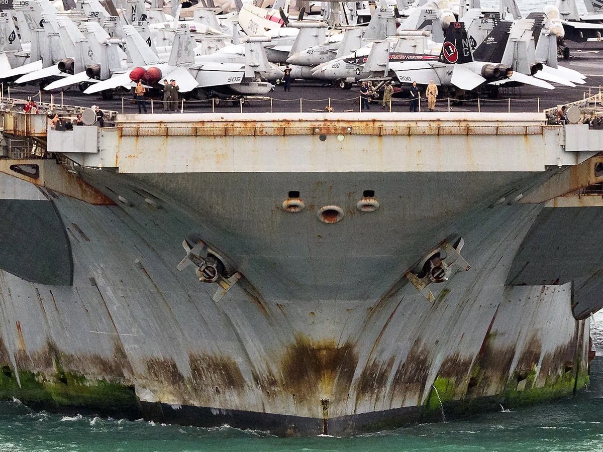 U.S. Aircraft Carrier Sparks Social Media Debate Over Rusted Exterior look in Thailand