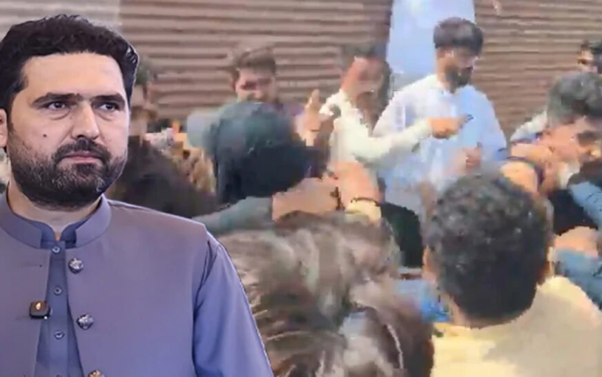 Chaos Erupts During CM Afridi’s Karachi Tour as PTI Workers Clash, Journalists Face Harassment