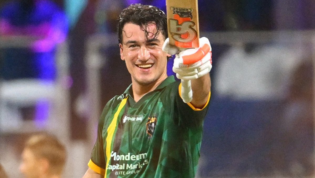 Maaz Sadaqat Makes CPL History with Stunning Maiden T20 Century