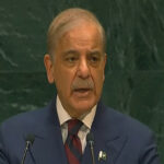 The prime minister said he was representing the peaceful people of Pakistan and highlighted Islamabad's diplomatic efforts amid regional tensions.