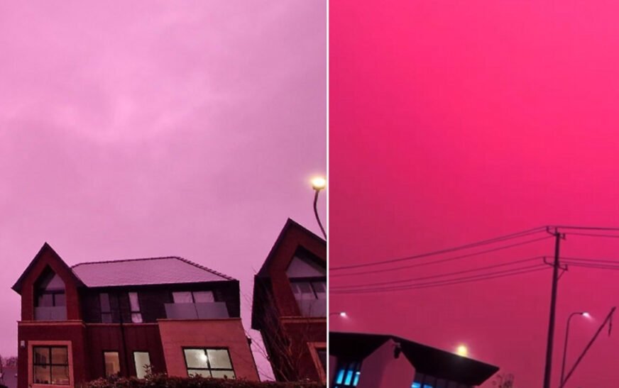 Sky Turns Pink Minutes Before Rain in China, Leaving Residents Stunned