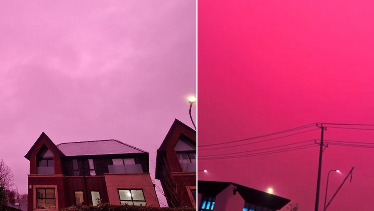 Sky Turns Pink Minutes Before Rain in China, Leaving Residents Stunned