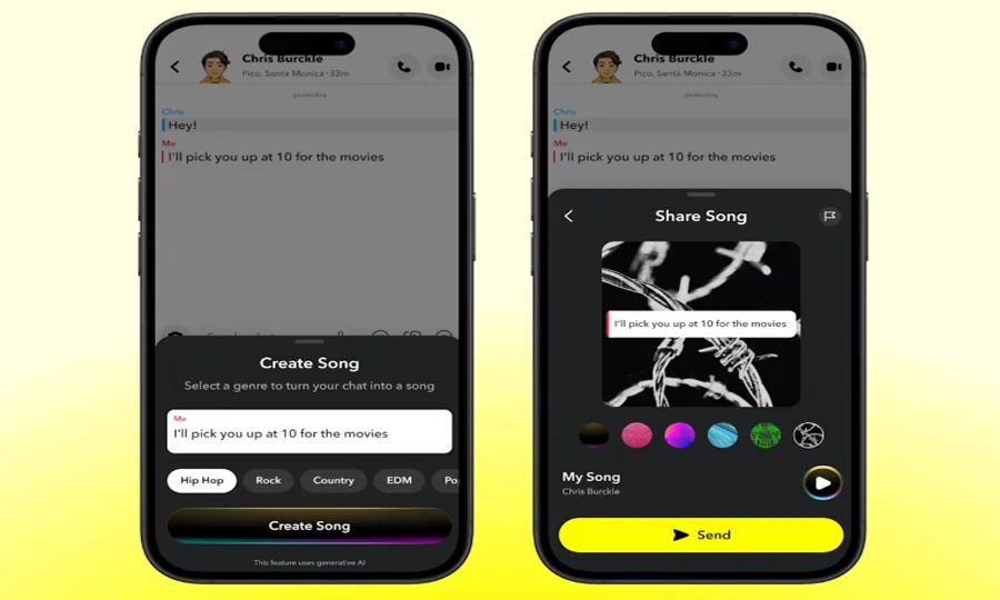 Snapchat introduces feature that turns messages into songs