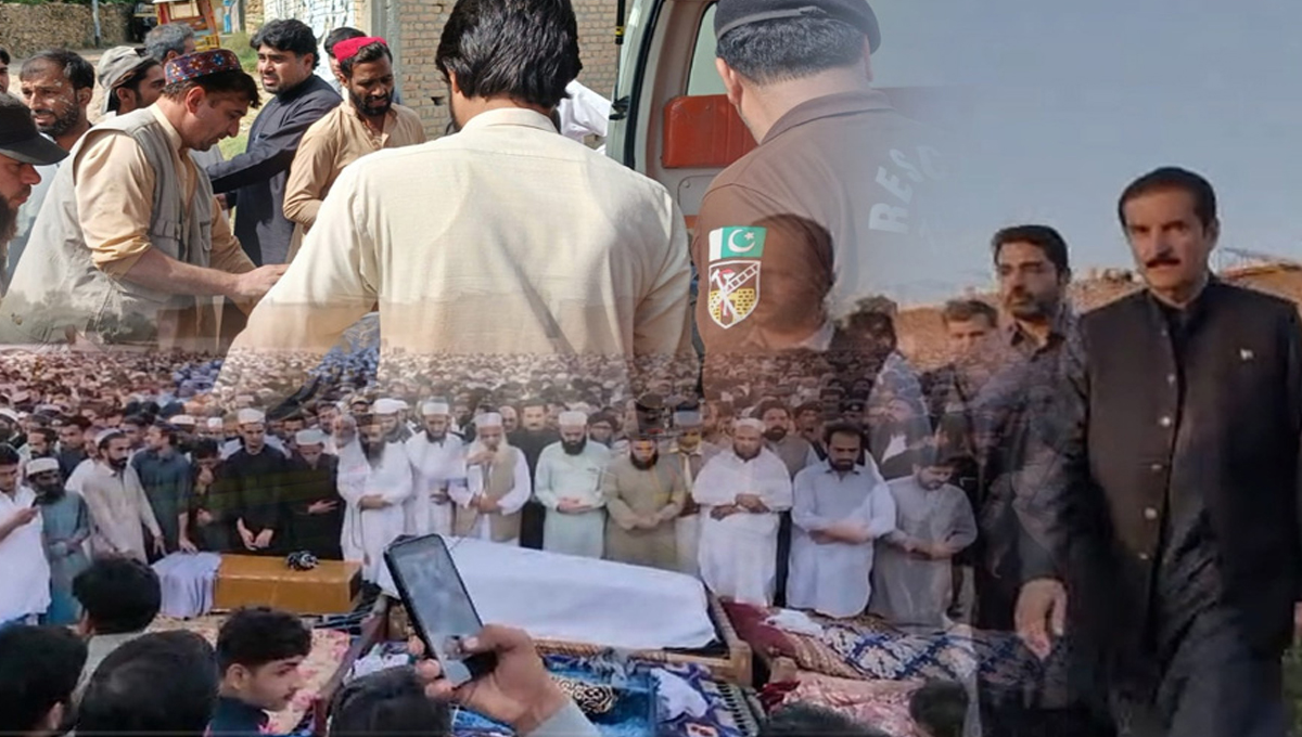 Heartbreaking Scenes in Peshawar as Collective Funeral Held for 16 Students, Governor Attends