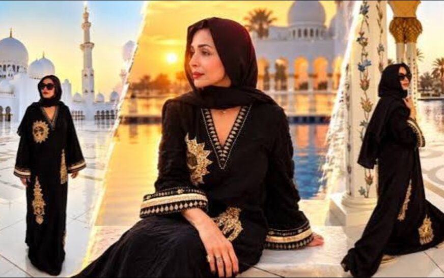 Malaika Arora Visits Abu Dhabi Mosque in Burqa, Photos Go Viral