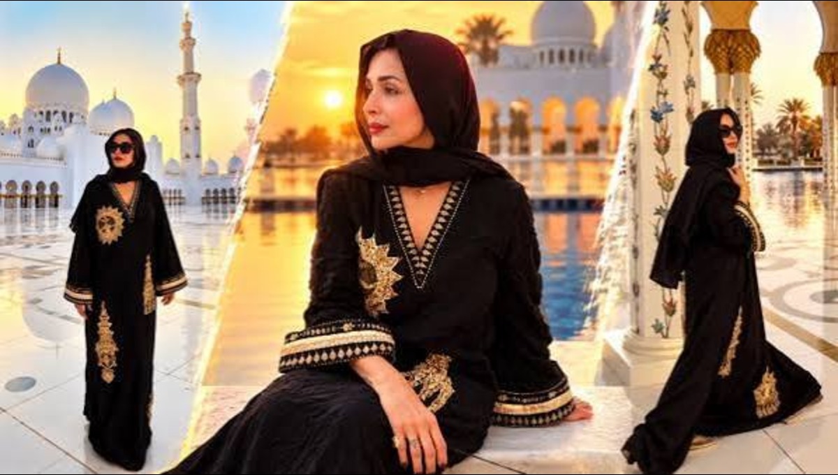 Malaika Arora Visits Abu Dhabi Mosque in Burqa, Photos Go Viral